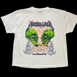 Metallica 92 Tour White Graphic T-Shirt XL NEW